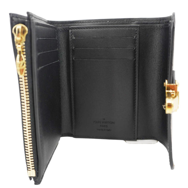LOUIS VUITTON Cherrywood Monogram Canvas Compact Wallet Black