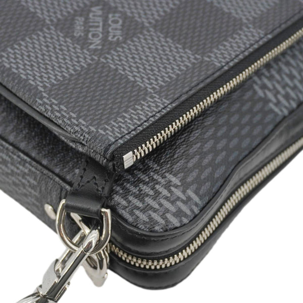 LOUIS VUITTON 3D Trio Damier Graphite Messenger Bag Black