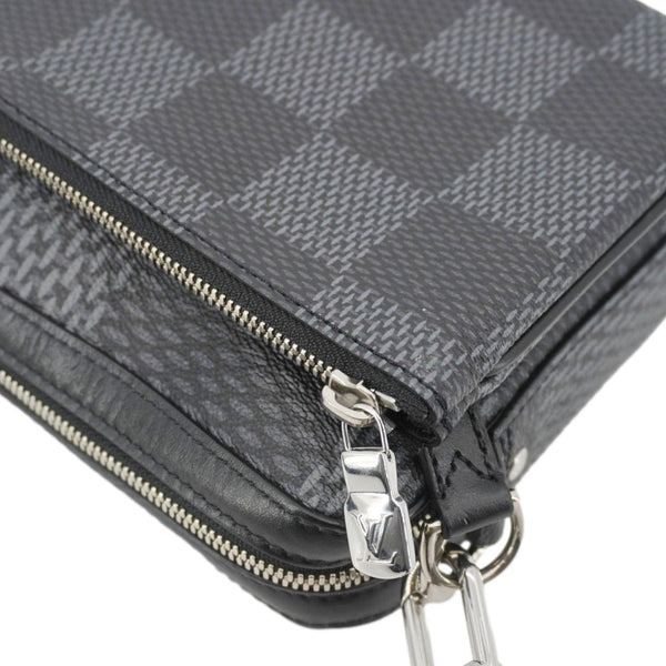 LOUIS VUITTON 3D Trio Damier Graphite Messenger Bag Black