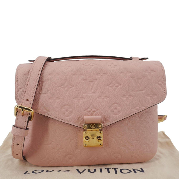 LOUIS VUITTON Metis Pochette Empreinte Leather Crossbody Bag Pink