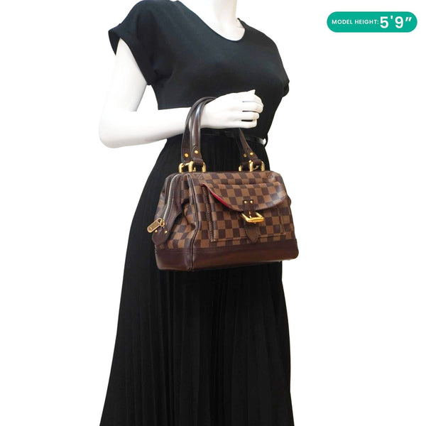 LOUIS VUITTON Knightsbridge Damier Ebene Satchel Bag Brown