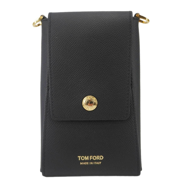 TOM FORD Leather Crossbody Phone Case Black