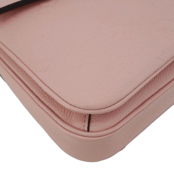 LOUIS VUITTON Metis Pochette Empreinte Leather Crossbody Bag Pink