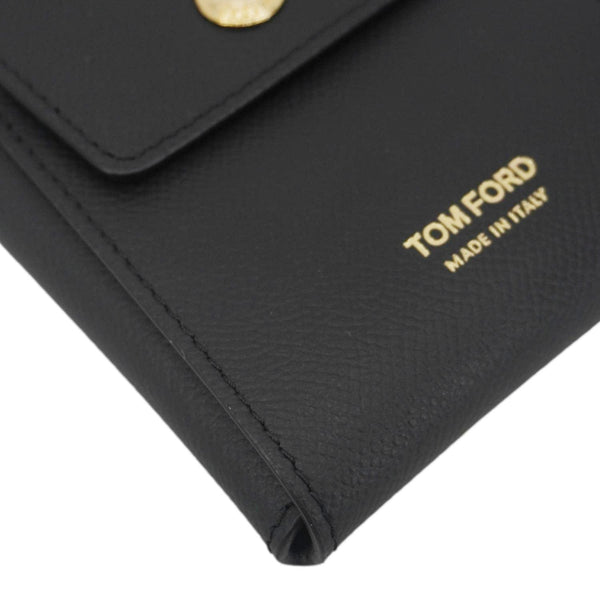 TOM FORD Leather Crossbody Phone Case Black