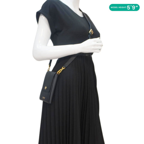 TOM FORD Leather Crossbody Phone Case Black