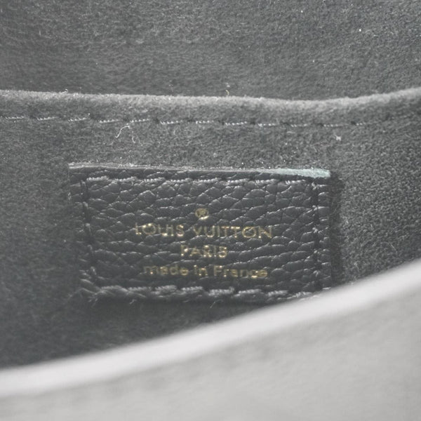 LOUIS VUITTON Petit Sac Plat Monogram Empreinte Leather Shoulder Bag Black