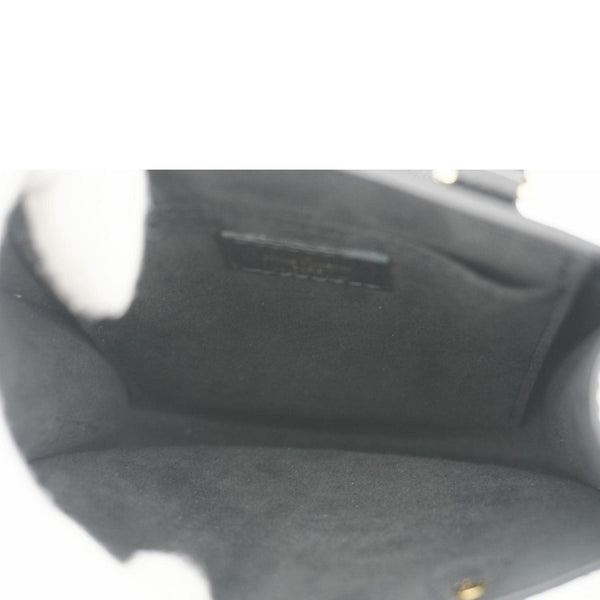 LOUIS VUITTON Petit Sac Plat Monogram Empreinte Leather Shoulder Bag Black