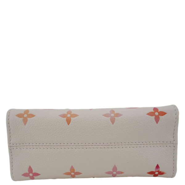 LOUIS VUITTON Onthego BB Giant Monogram Empreinte Leather Tote Shoulder Bag Cream