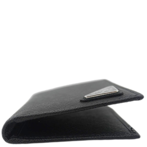 PRADA Saffiano Leather Card Holder Wallet Black
