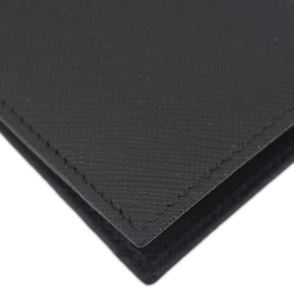 PRADA Saffiano Leather Card Holder Wallet Black