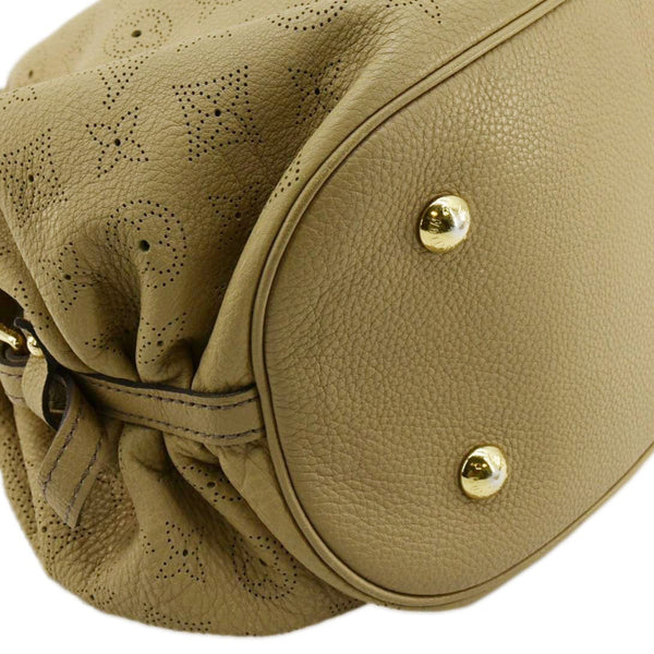 LOUIS VUITTON Solar Large Mahina Leather Hobo Bag Beige