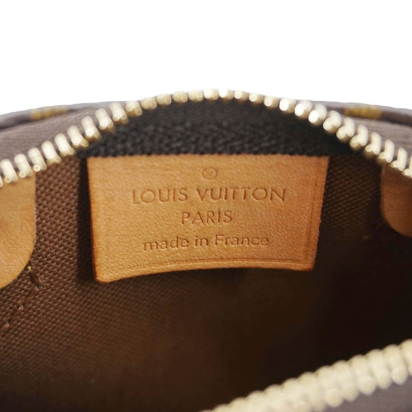 LOUIS VUITTON Nano Speedy Monogram Canvas Crossbody Bag Brown