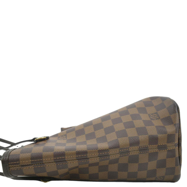 LOUIS VUITTON Shoulder Bag MM Damier Ebene Tote brown with side view