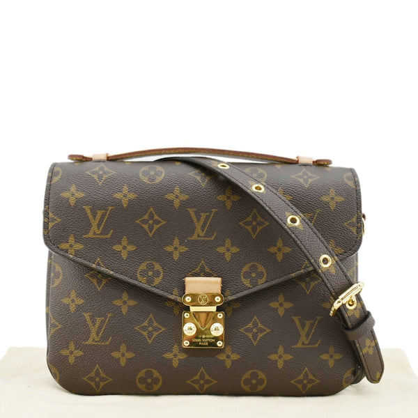 LOUIS VUITTON Metis Pochette Monogram Canvas Crossbody Bag Brown