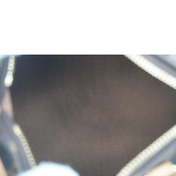 LOUIS VUITTON Nano Speedy Monogram Canvas Crossbody Bag Brown