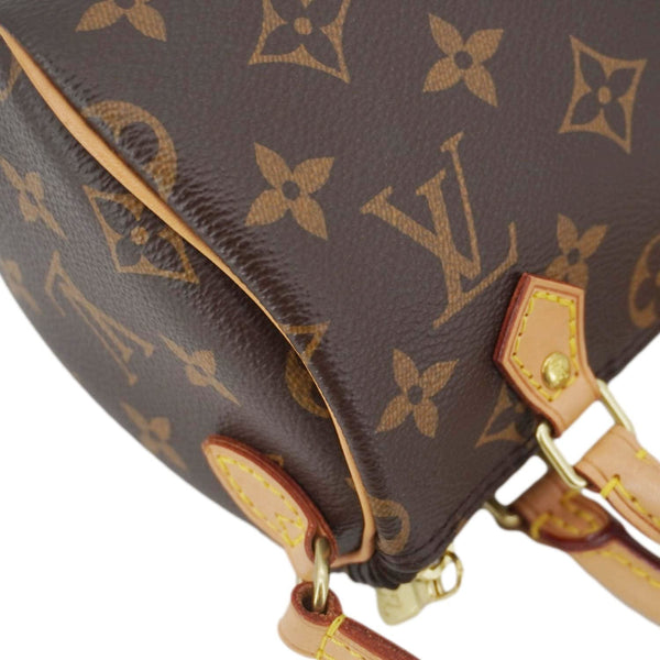 LOUIS VUITTON Nano Speedy Monogram Canvas Crossbody Bag Brown