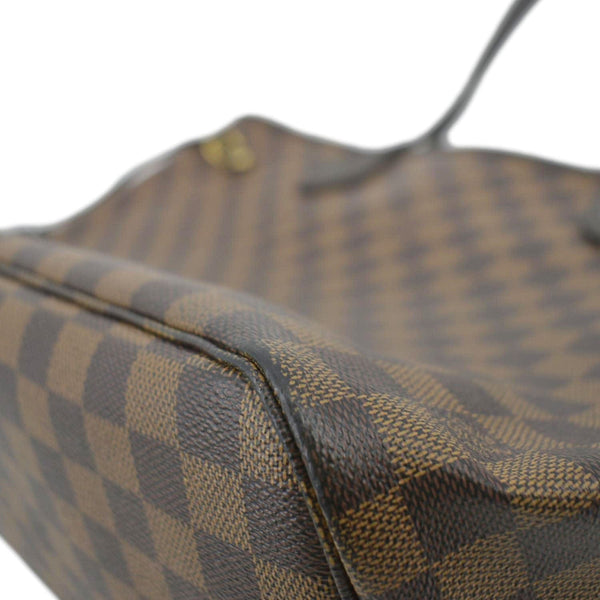 LOUIS VUITTON Shoulder Bag MM Damier Ebene Tote brown lower side view