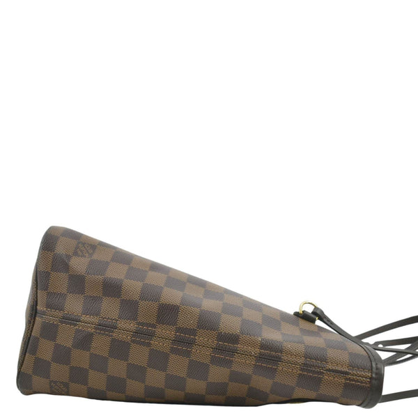 LOUIS VUITTON Shoulder Bag MM Damier Ebene Tote brown with side view
