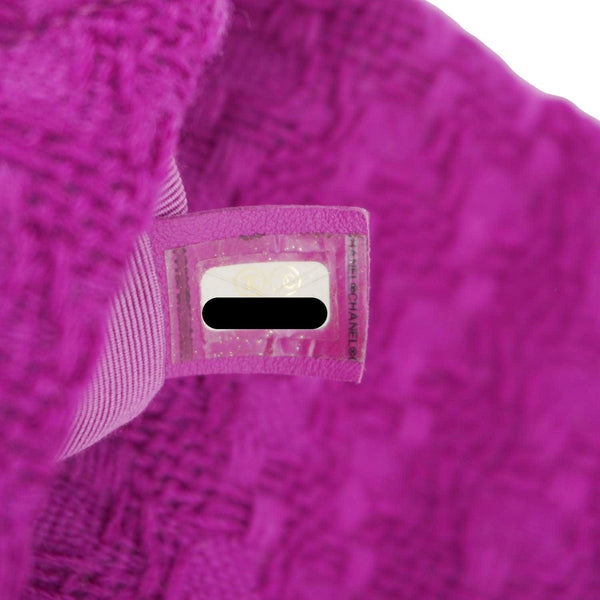 CHANEL 19 Flap Quilted Tweed Shoulder Bag Purple