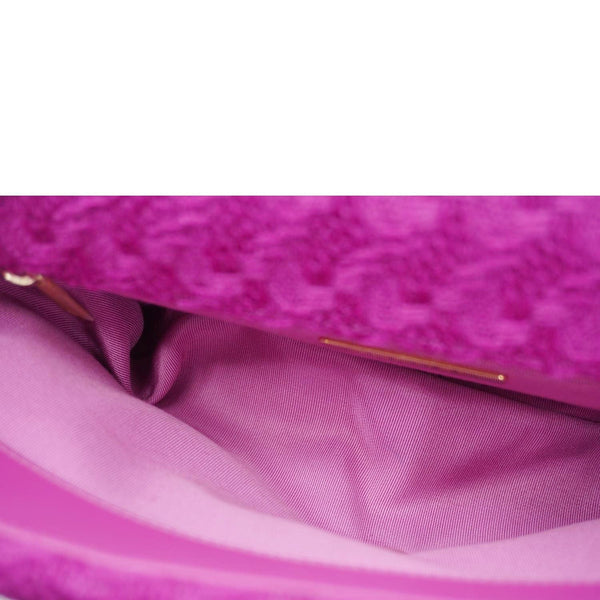 CHANEL 19 Flap Quilted Tweed Shoulder Bag Purple