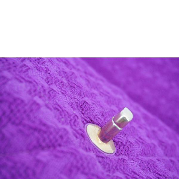 CHANEL 19 Flap Quilted Tweed Shoulder Bag Purple