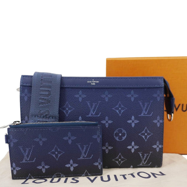LOUIS VUITTON Gaston Wearable Monogram Canvas Wallet Navy Blue