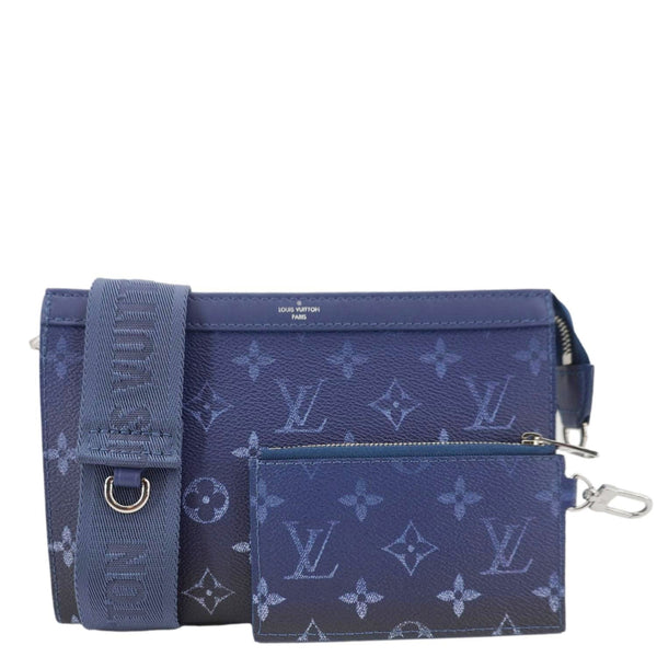 LOUIS VUITTON Gaston Wearable Monogram Canvas Wallet Navy Blue