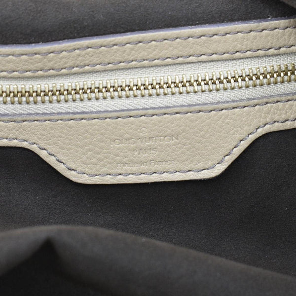LOUIS VUITTON Solar Large Mahina Leather Hobo Bag Beige