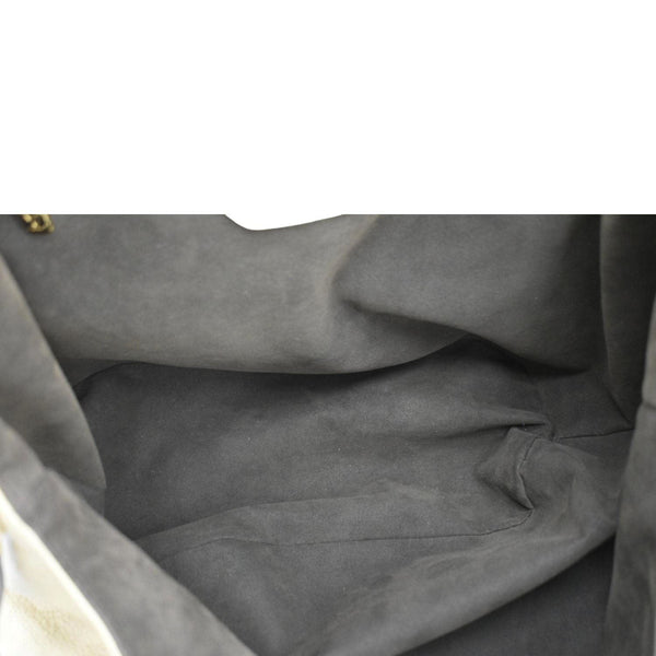 LOUIS VUITTON Solar Large Mahina Leather Hobo Bag Beige