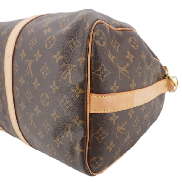 LOUIS VUITTON Keepall 45 Bandouliere Monogram Canvas Travel Bag Brown