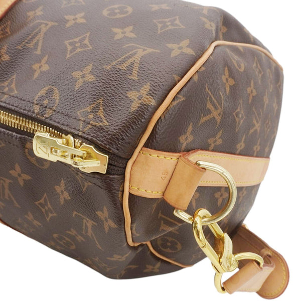 LOUIS VUITTON Keepall 45 Bandouliere Monogram Canvas Travel Bag Brown