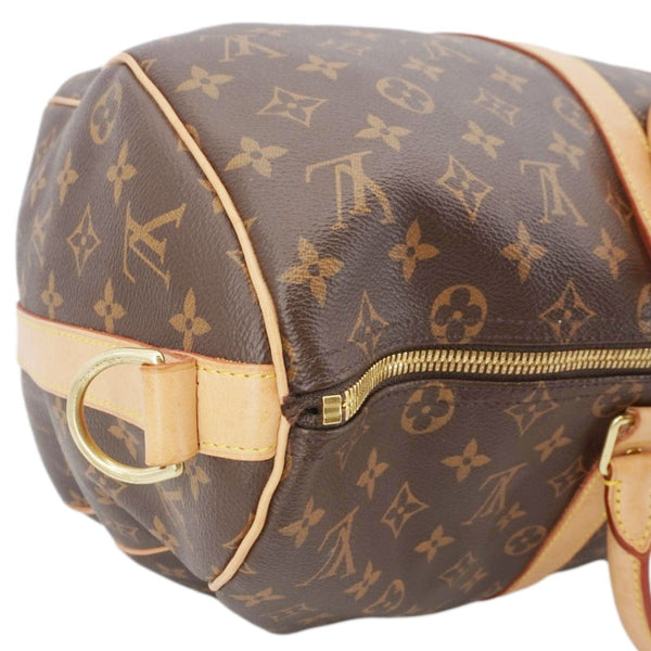 LOUIS VUITTON Keepall 45 Bandouliere Monogram Canvas Travel Bag Brown