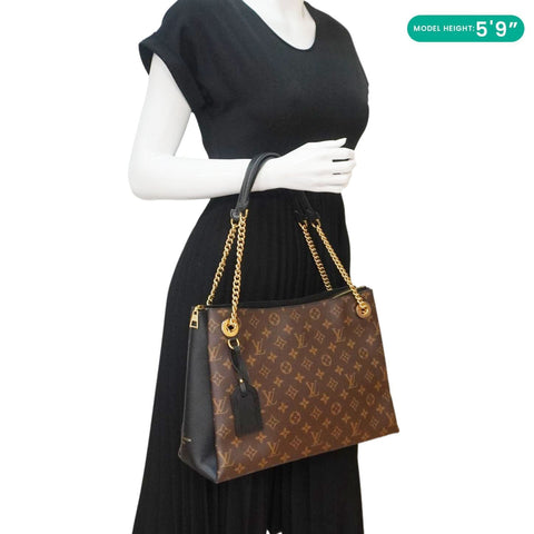 LOUIS VUITTON Surene MM Monogram Canvas Shoulder Bag Black