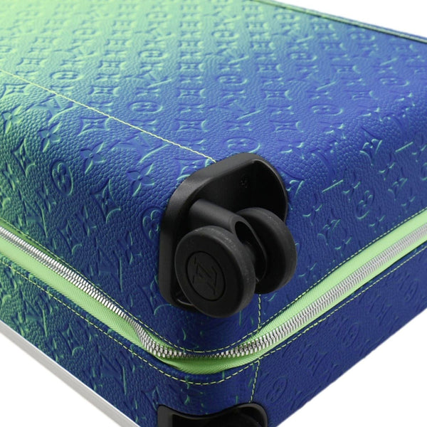LOUIS VUITTON Illusion Horizon 55 Monogram Taurillon Leather Rolling Suitcase Green
