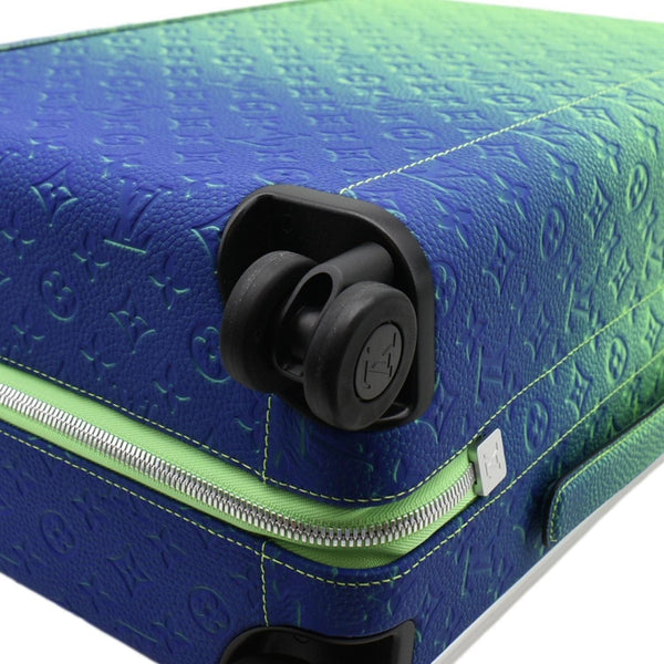 LOUIS VUITTON Illusion Horizon 55 Monogram Taurillon Leather Rolling Suitcase Green
