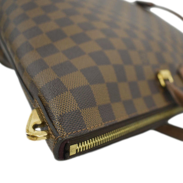 LOUIS VUITTON Belmont Damier Ebene Tote Bag Brown