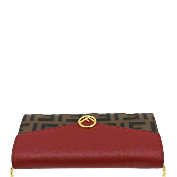 Fendi Vitello Cruise F Is Fendi Leather Red Chain Wallet upper look
