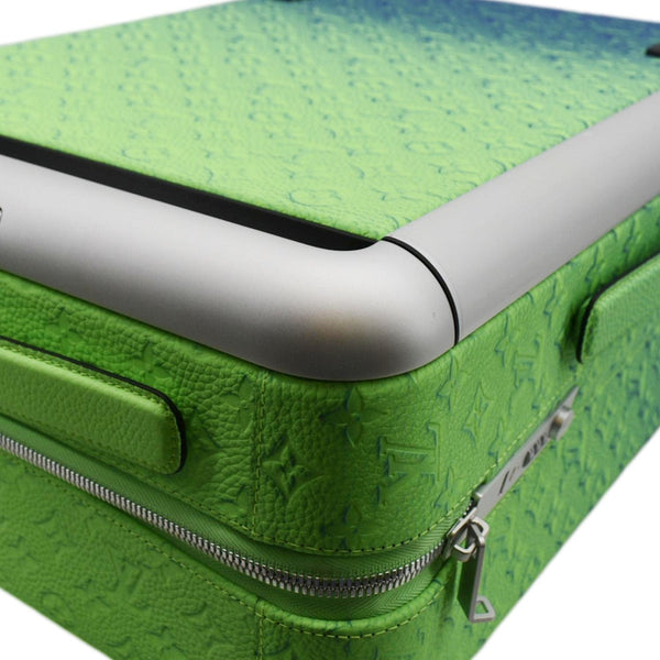 LOUIS VUITTON Illusion Horizon 55 Monogram Taurillon Leather Rolling Suitcase Green