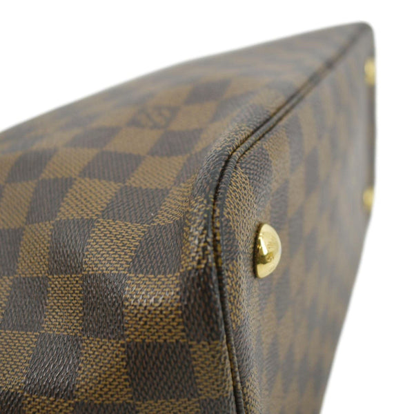LOUIS VUITTON Belmont Damier Ebene Tote Bag Brown