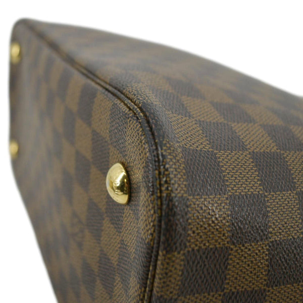 LOUIS VUITTON Belmont Damier Ebene Tote Bag Brown