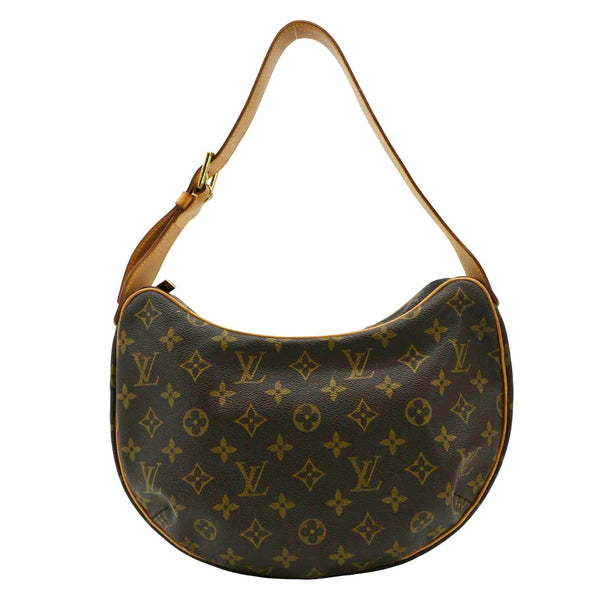LOUIS VUITTON Croissant MM Monogram Canvas Shoulder Bag Brown