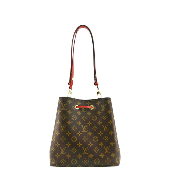 LOUIS VUITTON NeoNoe Monogram Canvas Red Shoulder Bag back look