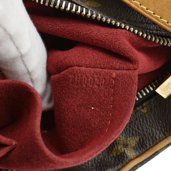 LOUIS VUITTON Croissant MM Monogram Canvas Shoulder Bag Brown