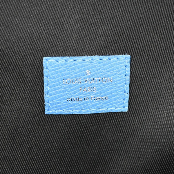 LOUIS VUITTON Discovery PM Monogram Taigarama Leather Backpack Blue