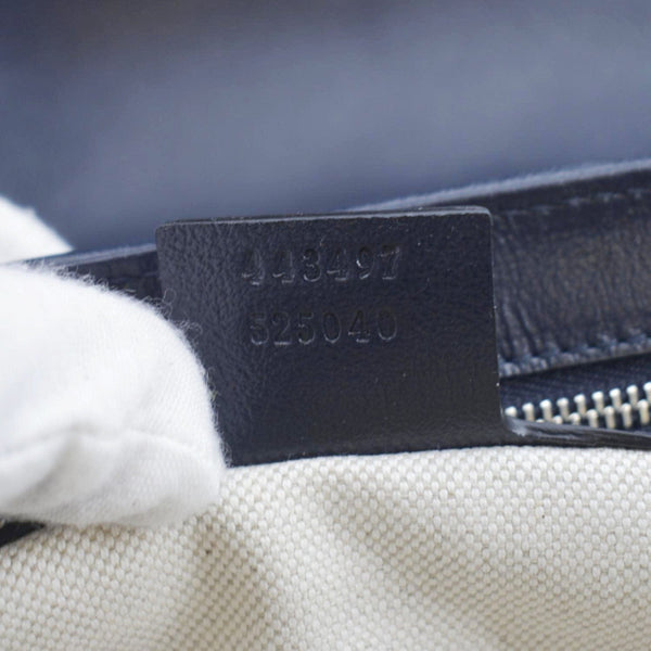 GUCCI Small Italian Matelasse Shoulder bag in Blue Leather with code