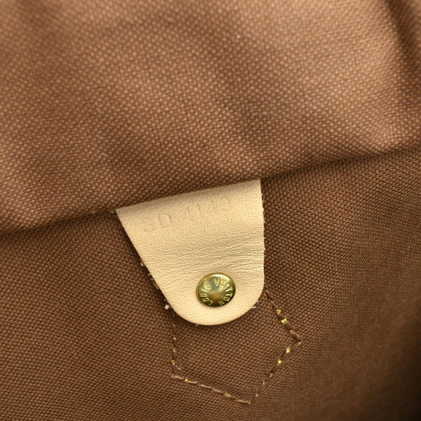 LOUIS VUITTON Speedy 35 Monogram Canvas Satchel Bag Brown
