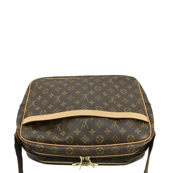 LOUIS VUITTON Reporter Monogram Canvas Shoulder Bag Brown