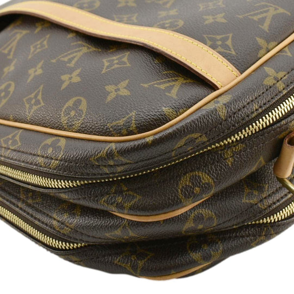 LOUIS VUITTON Reporter Monogram Canvas Shoulder Bag Brown