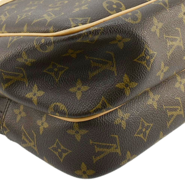 LOUIS VUITTON Reporter Monogram Canvas Shoulder Bag Brown