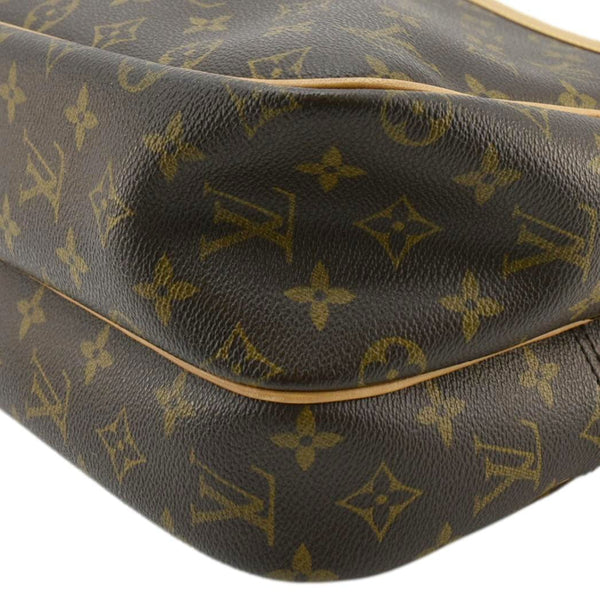 LOUIS VUITTON Reporter Monogram Canvas Shoulder Bag Brown